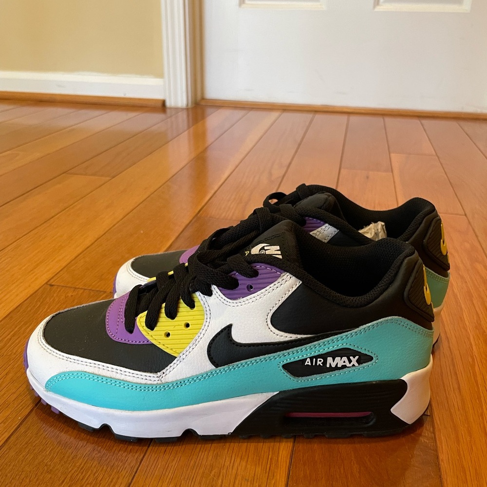 Nike Air Max Low-Top Sneakers in Teal, Purple, Yellow, Black
